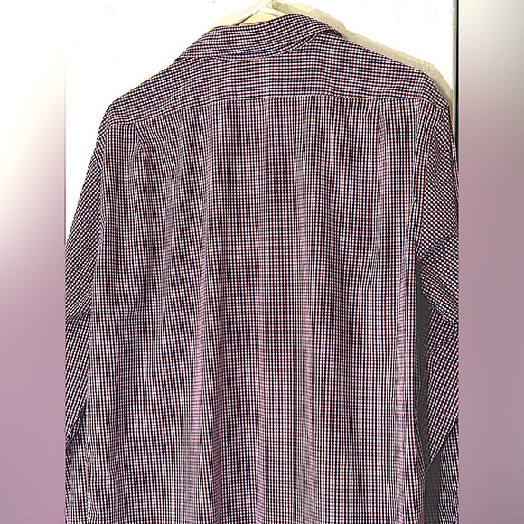 Sid Mashburn Blue/ Red Check Shirt. Wing Collar, 100% Cotton Men’s XL Slim Fit - Picture 5 of 13